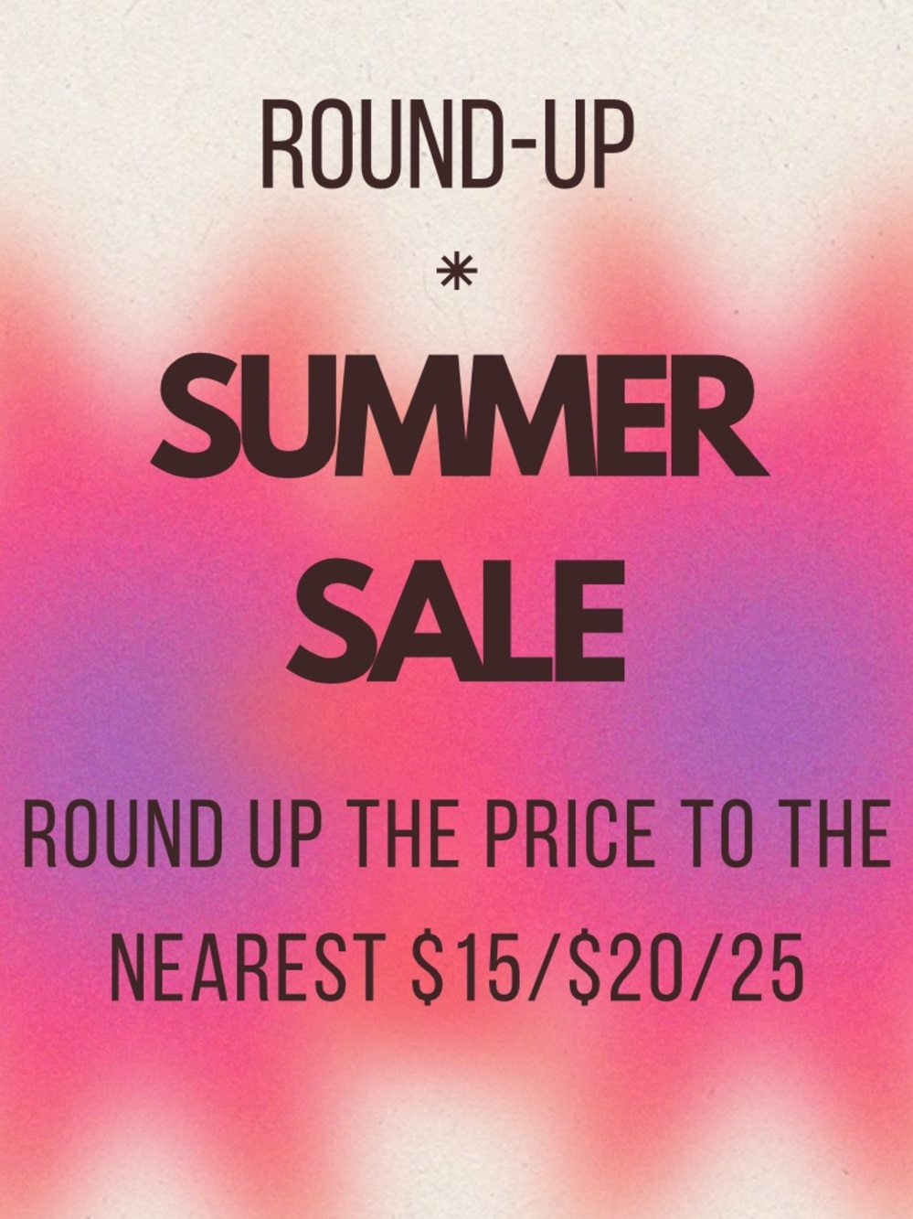 Round It Up Sale